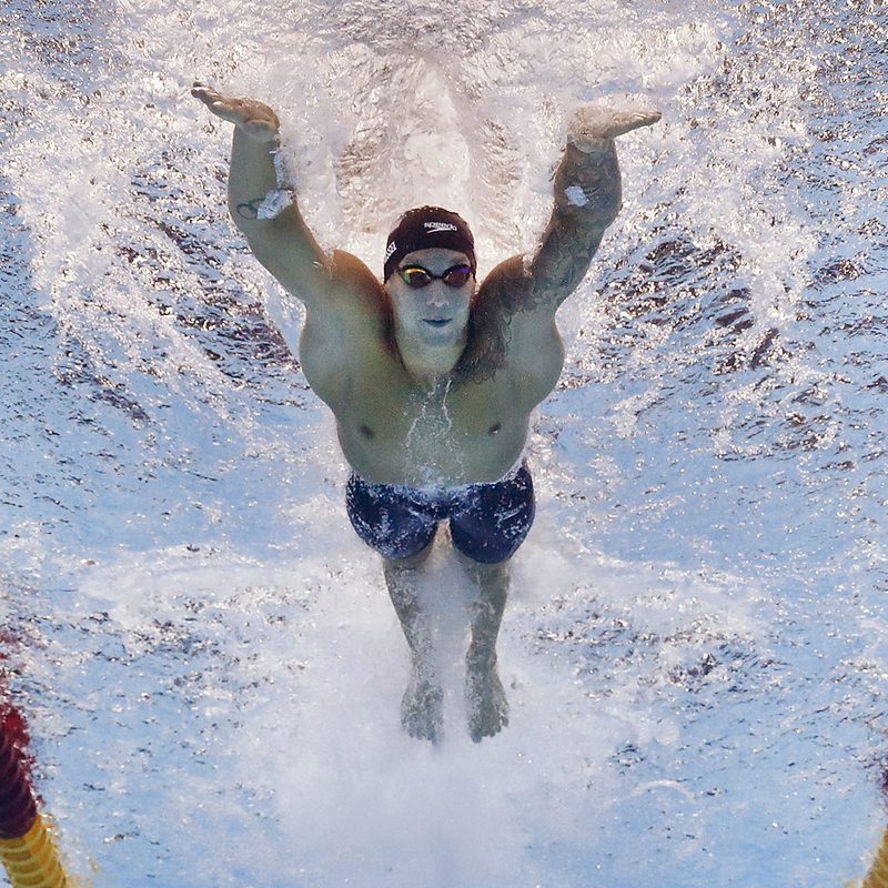 Caeleb Dressel of Team United States competes in the Men's 100m Butterfly Final at Tokyo Aquatics Centre on July 31, 2021 in Tokyo, Japan.
