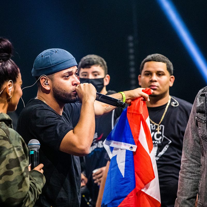 Yartzi claims his second-consecutive Red Bull Batalla de los Gallos Championship during the US Finals at James L. Knight Center in Downtown in Miami, Florida on 24 of October, 2020.