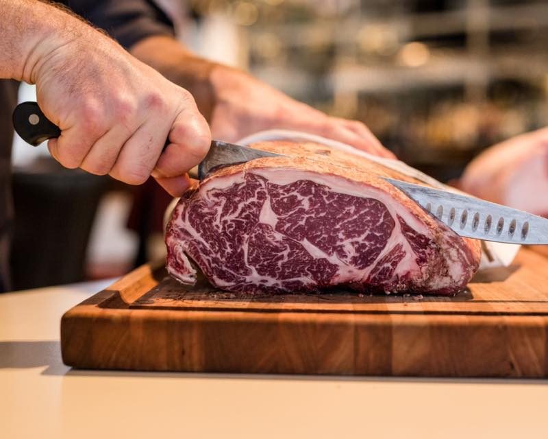 Ribeye on cutting board