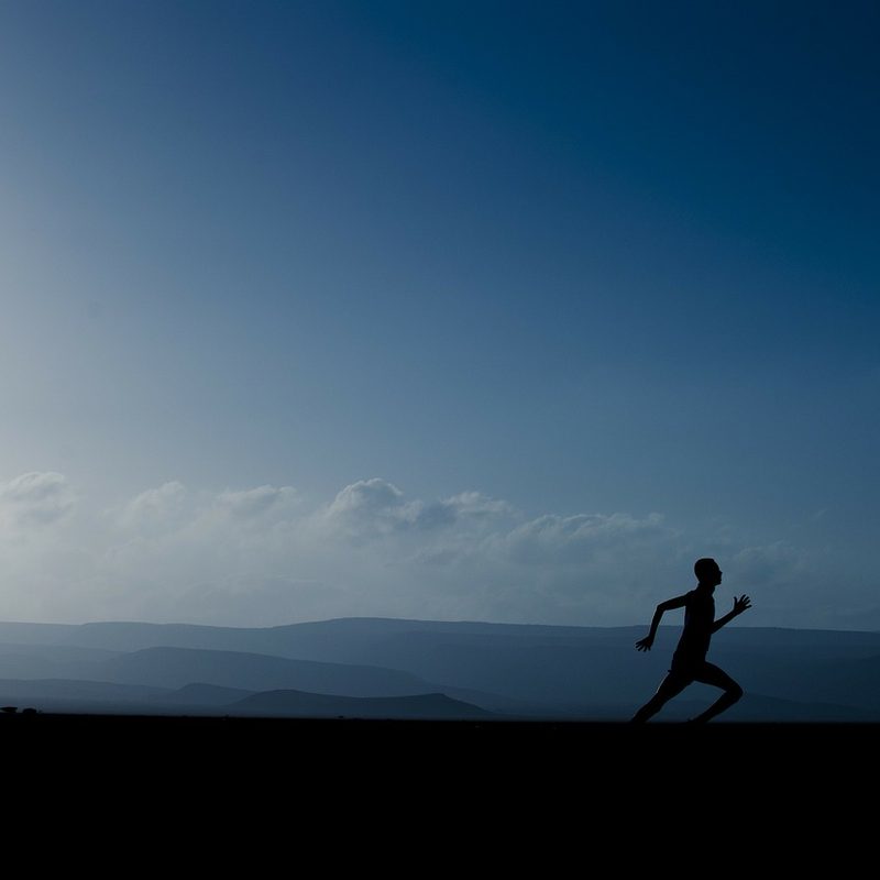 A person running.
