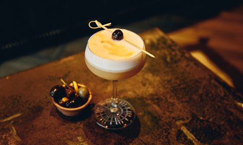 Amaretto Sour cocktail at The Carousel in Houston.
