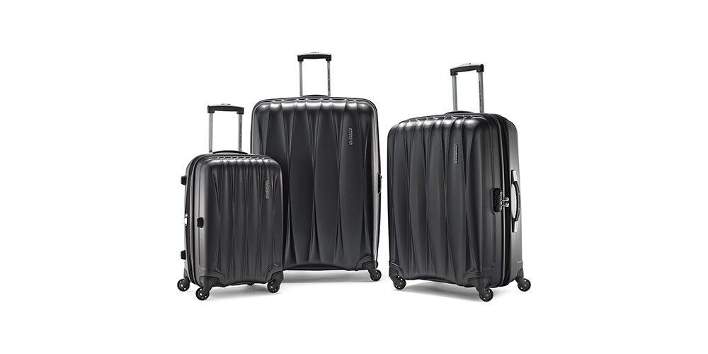 American Tourister Arona 3 piece Luggage Set on a white background.