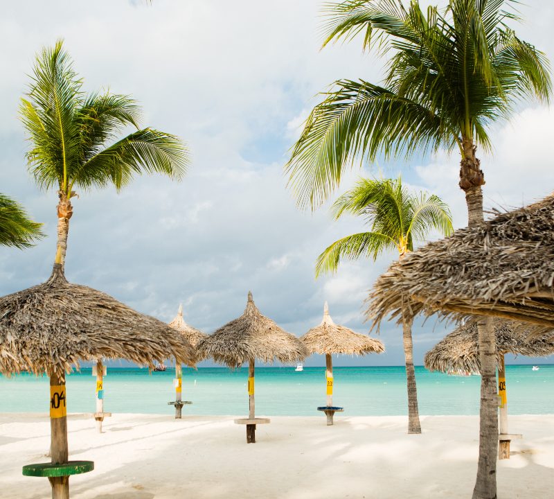 Palapas on Palm Beach at Aruba Marriott