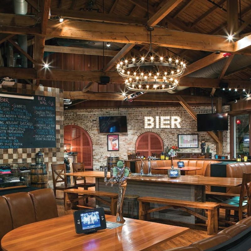 Bay Street Biergarten Charleston, South Carolina empty bar.