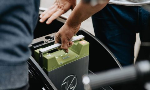 People swapping out one of the best portable power pack batteries.