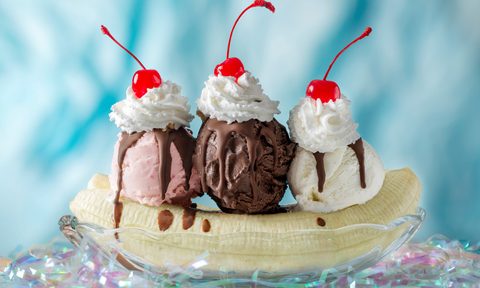 best tropical desserts banana split