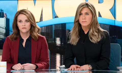 Jennifer Aniston and Reese Witherspoon in The Morning Show.