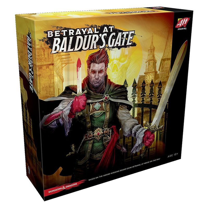 Betrayal at Baldurs Gate board game on white background.