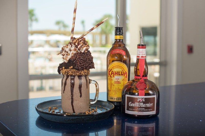 Ice cream cocktails, boozy Grand Marnier milk shake.