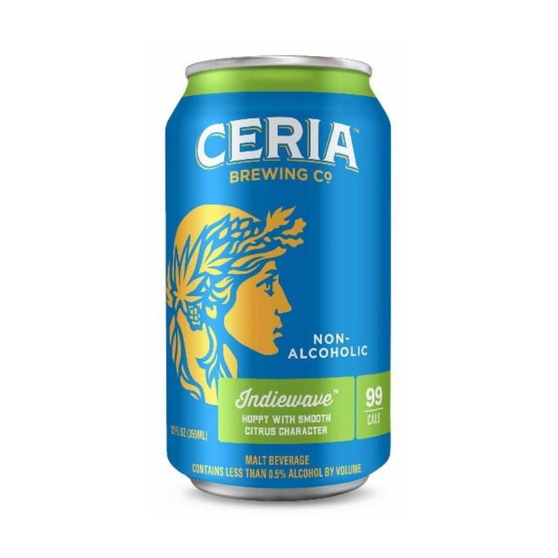 Ceria Brewing Company beer can on white background.