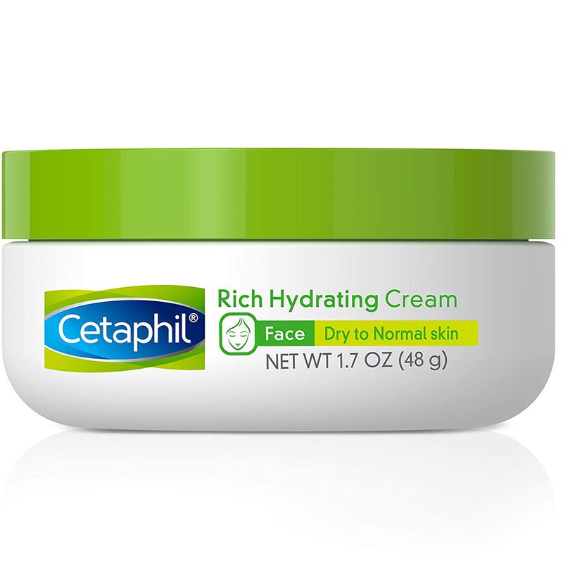 Cetaphil Rich Hydrating Cream on white background.