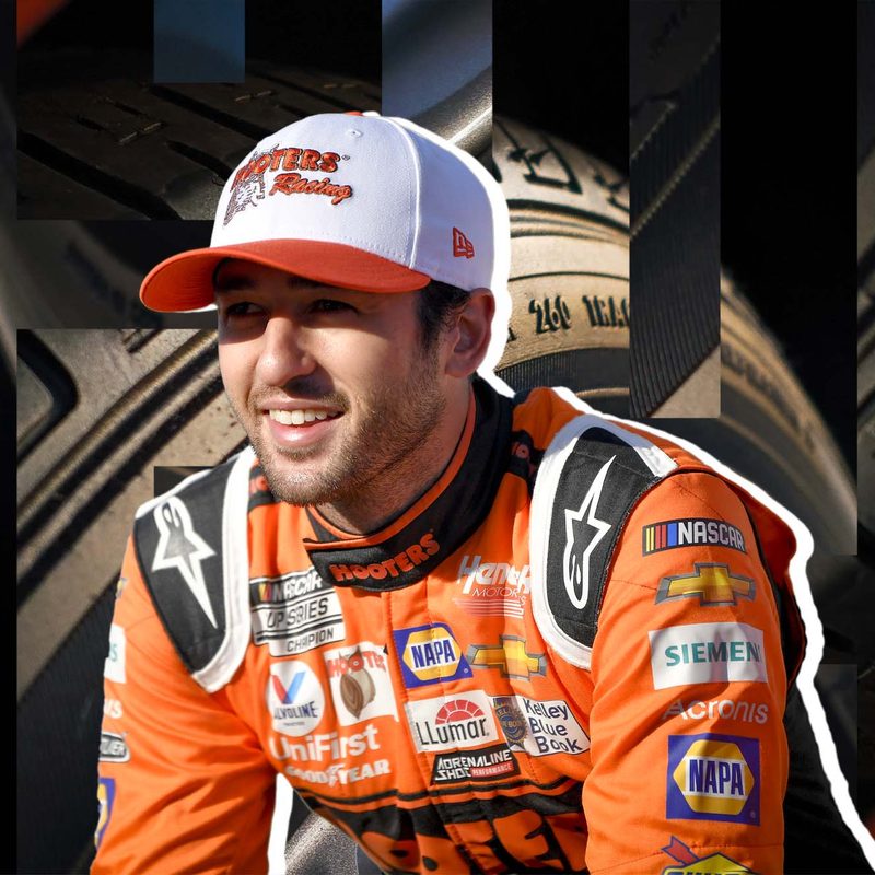 A composite of Chase Elliott.