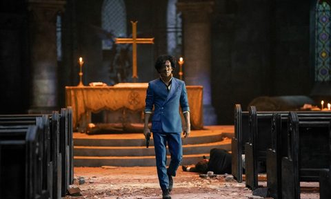 cowboy bebop netflix john cho first look rocking out the blue japanese suit as spike siegel in s live action