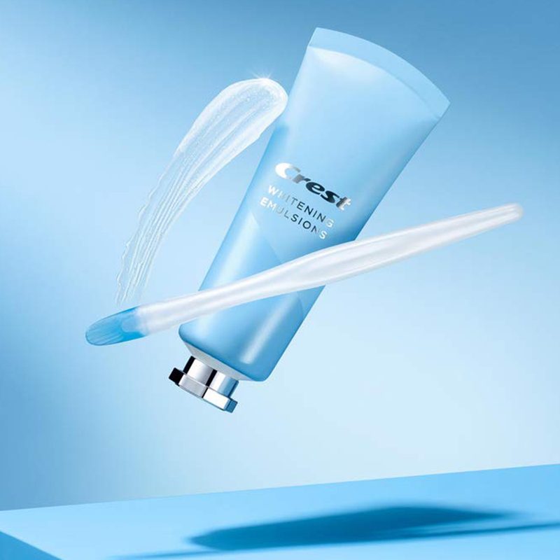 Crest whitening emulsion leave-on with wand applicator.