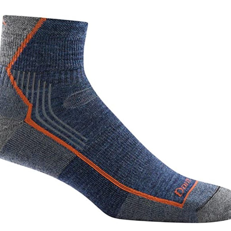 Darn Tough Hiker Socks for Men on white background.