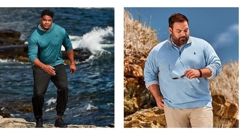 DXL Clothing Styles with 2 frames in athletic and casual.