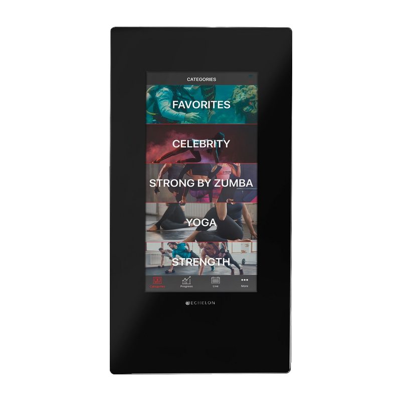 Echelon Reflect 50-inch Smart Mirror with touchscreen on white background.