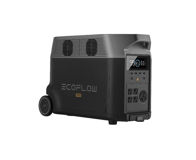 EcoFlow Delta Pro Front of generator on white background.