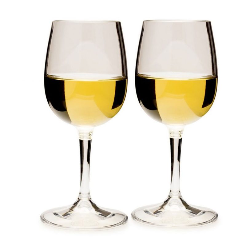 GSI Outdoors Nesting Wine Glass Set for outdoor wine drinking.