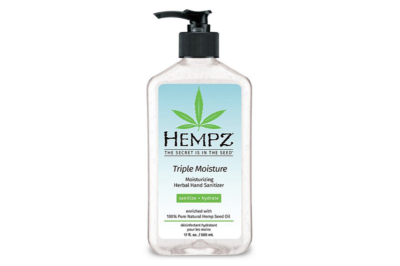 moisturizing hand sanitizer with hemp seed oil.