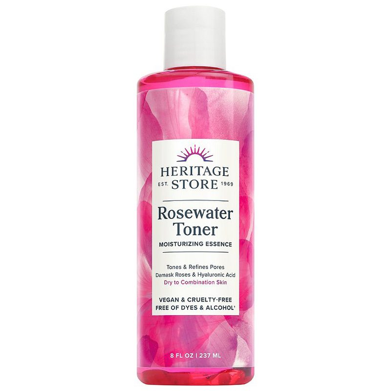 Heritage Store Rosewater Facial Toner with Hyaluronic Acid