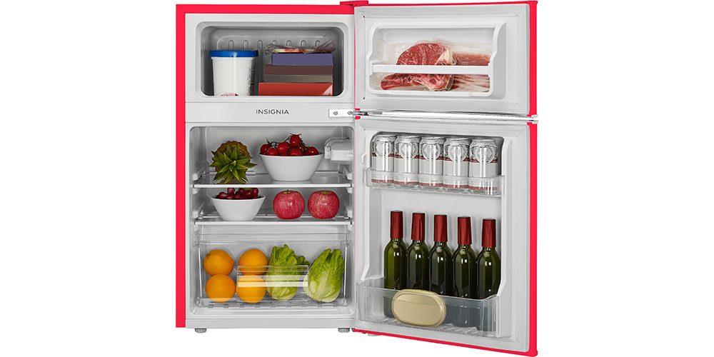 Insignia Retro 3.1 cubic feet Mini Fridge 2 on a white background.