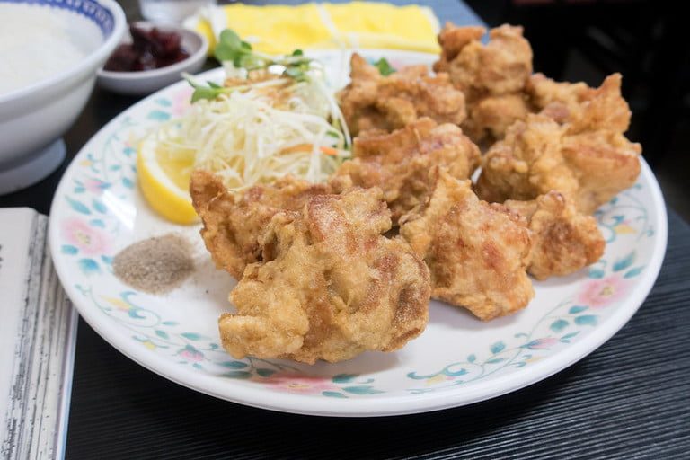 Japanese Fried Chicken served on a plate.