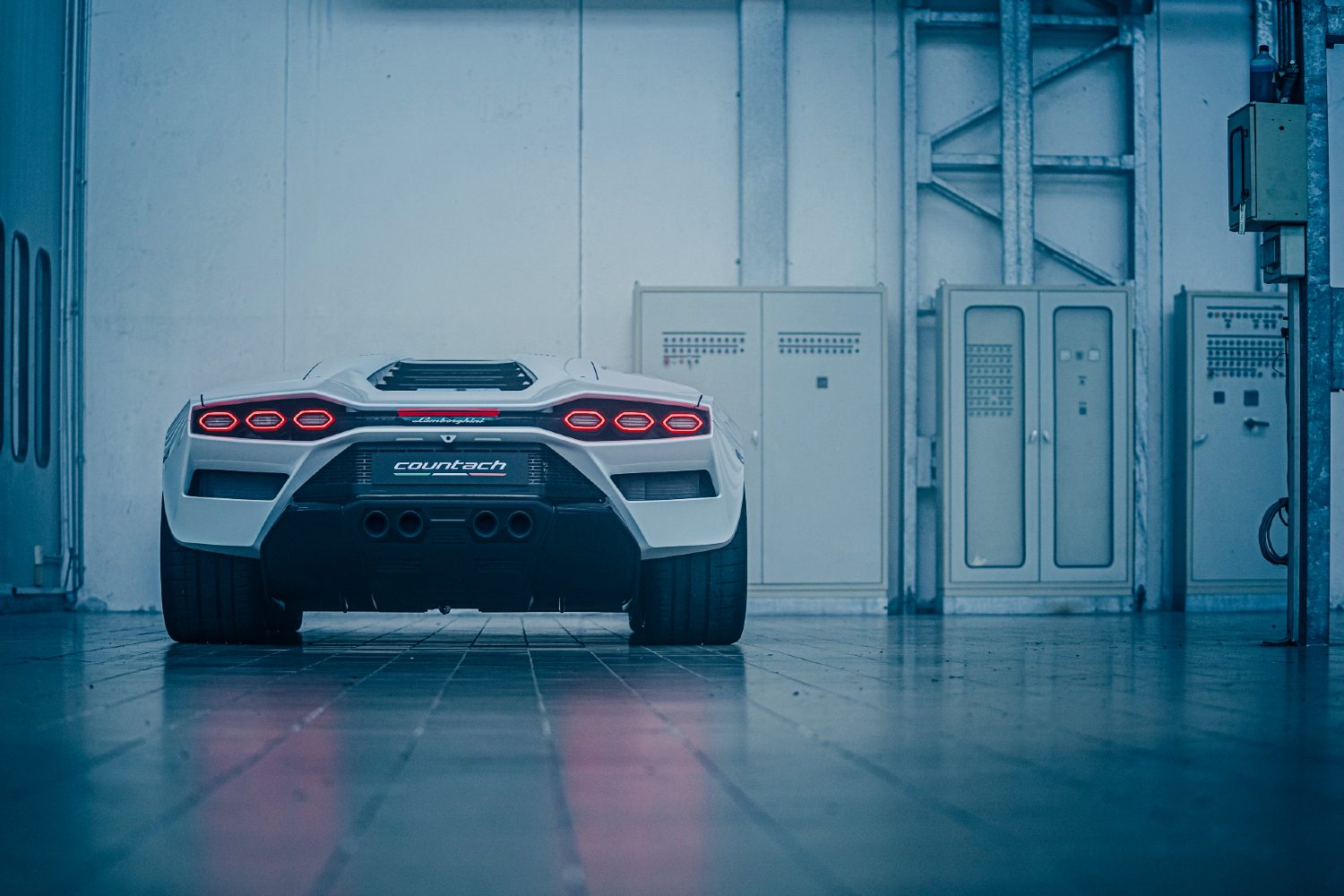 2022 Lamborghini Countach LPI 800-4 from the rear.