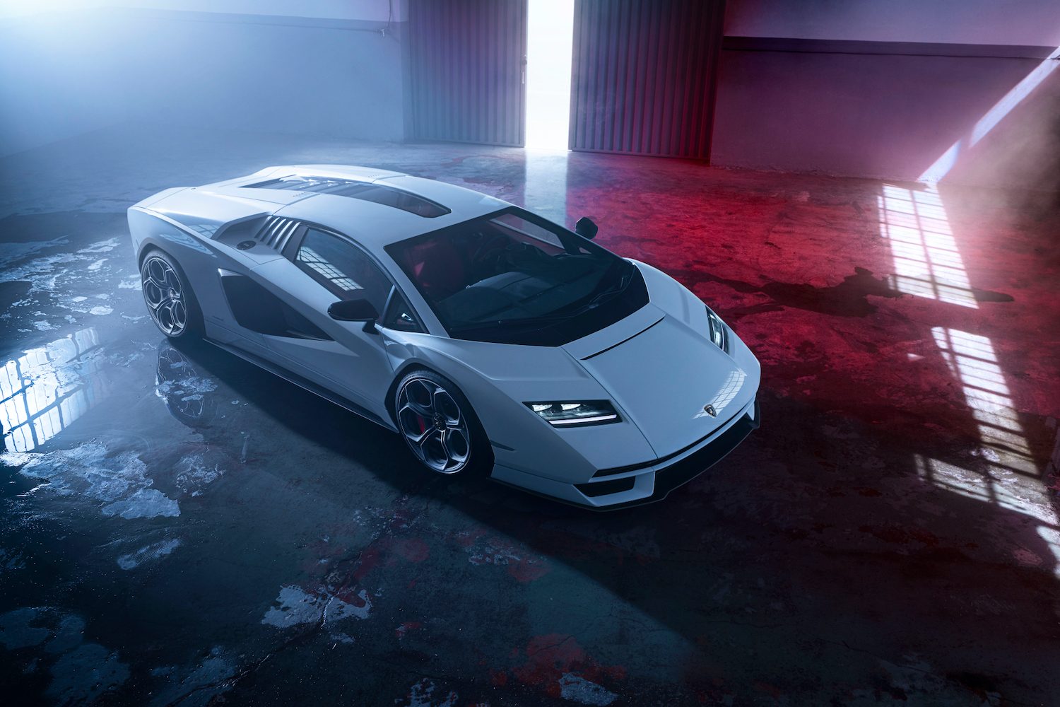 2022 Lamborghini Countach LPI 800-4 from above.