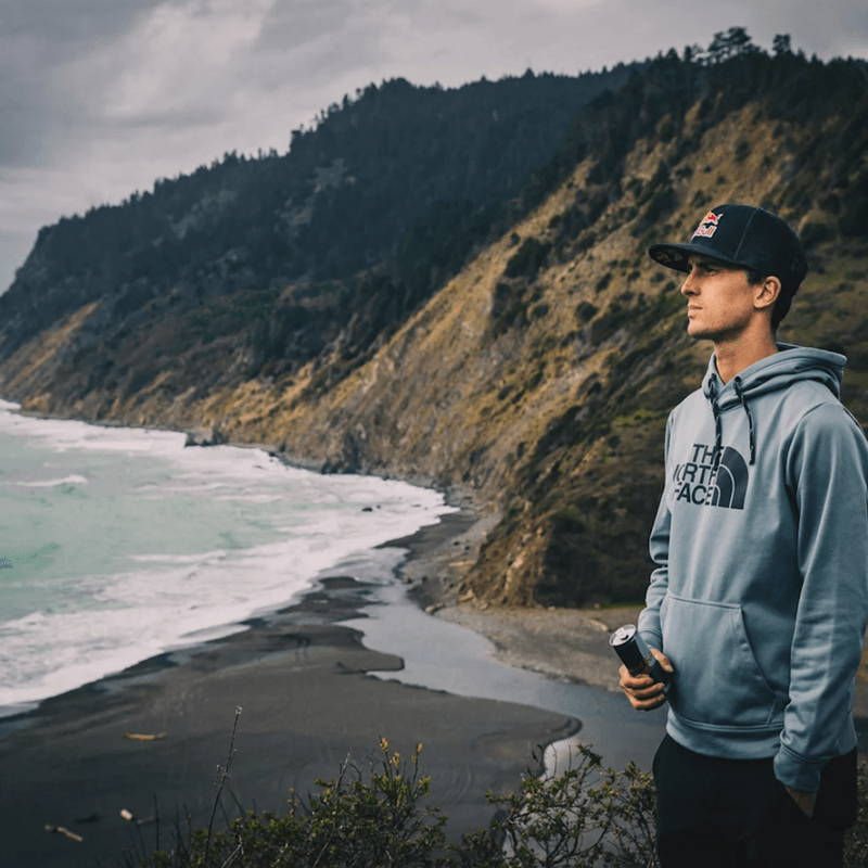 Dylan Bowman standing at the Lost Coast Trail in California.