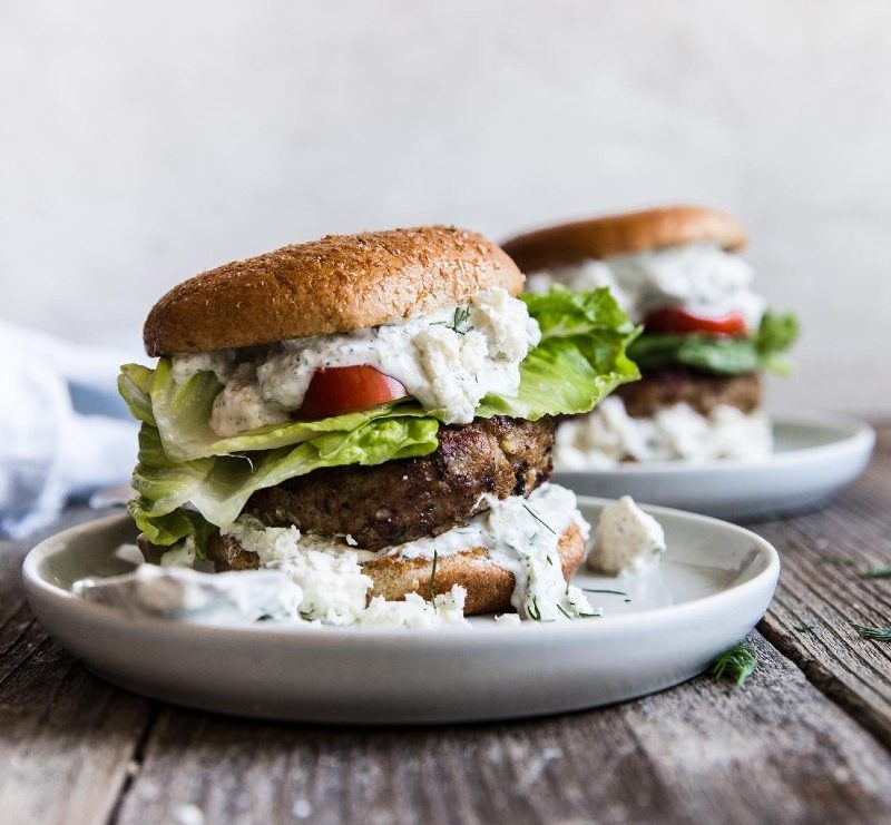 Mediterranean turkey burgers