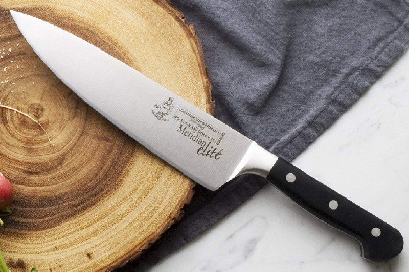 Messermeister meridian elite stealth chefs knife.