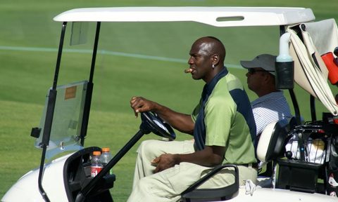 Michael Jordan on a golf course in 2007