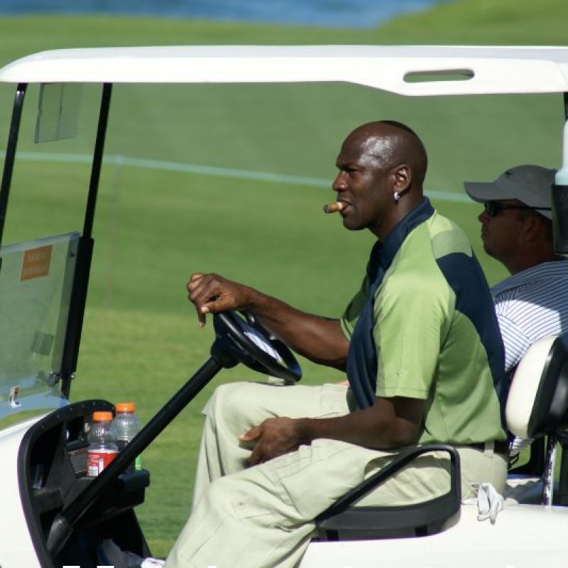 Michael Jordan on a golf course in 2007. 