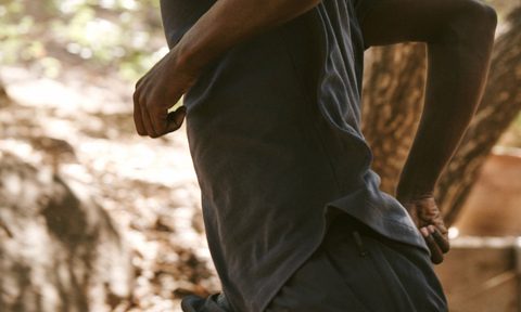 buck mason athleisure collection news s new midnight traverse trail tee and shorts