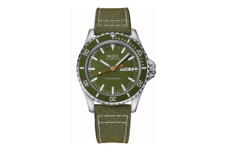 MIDO Ocean Star Tribute Automatic Watch on a white background.