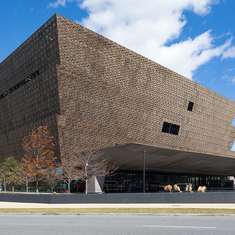 The magnificent architecture of the National Museum of African American History and Culture.