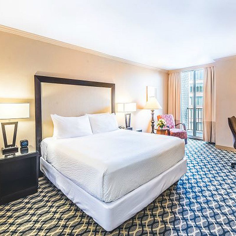 A room in One Washington Circle Hotel.