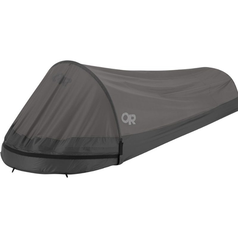 An Outdoor Research Helium Bivy on white background.