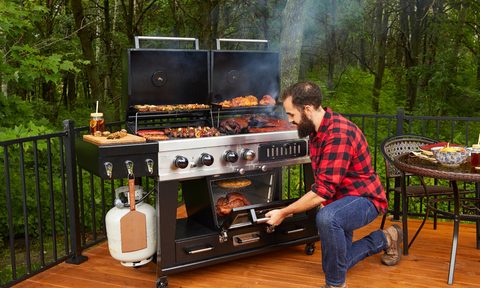 Pit Boss Memphis Ultimate Grill in use.