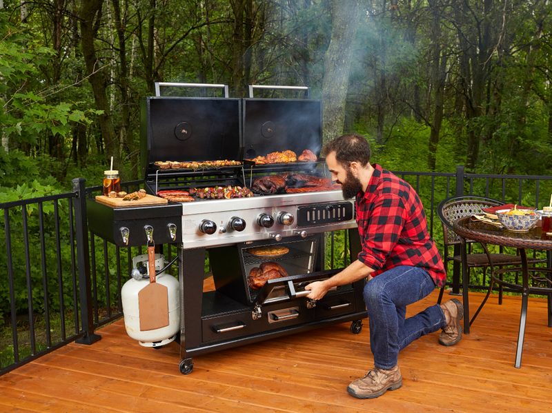Pit Boss Memphis Ultimate Grill in use.