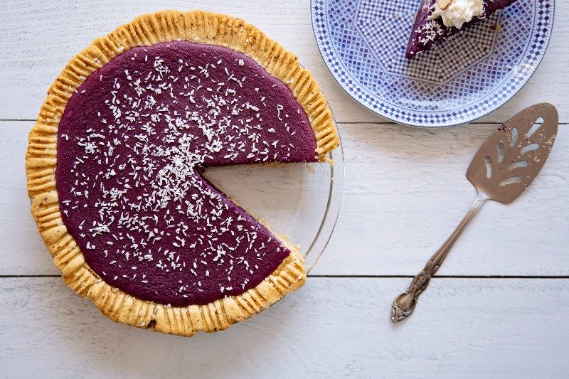 Natural Grocer's purple sweet potato pie.