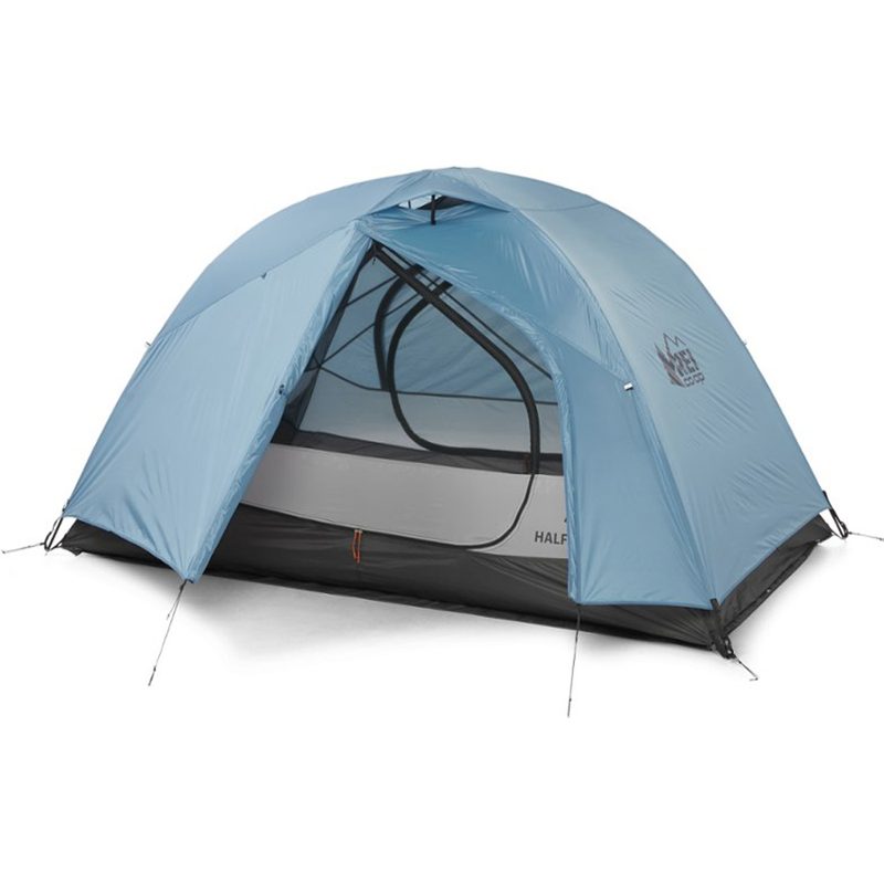 A blue REI Co-op Half Dome SL 2 With Footprint on white background.