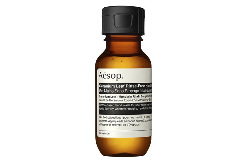 aesop wash-free hand sanitizer.