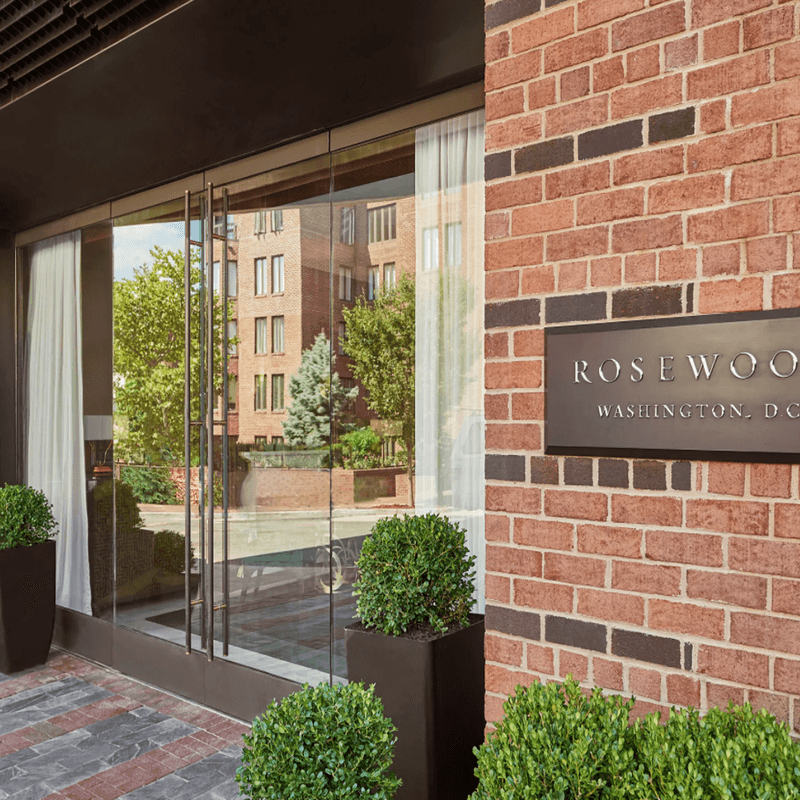 The entrance to the Rosewood DC
