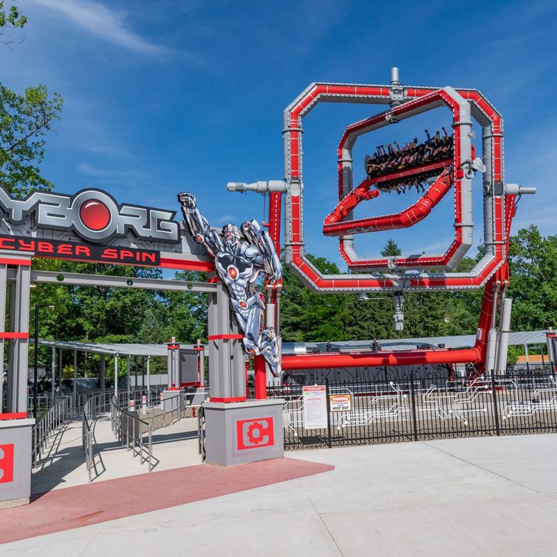 The Cyborg Cyber Spin at Six Flags Great Adventure.
