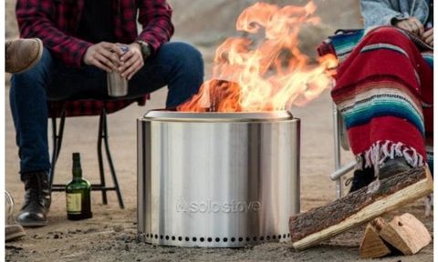 stainless steel wood burning fire pit.