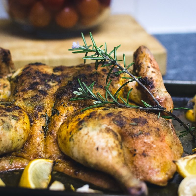 Spatchcock lemon chicken