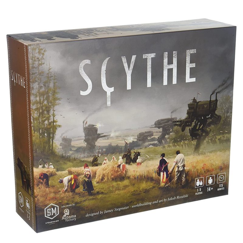 Stonemaier Scythe board game on white background.
