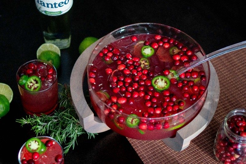 cranberry jalepeno punch from Tanteo.